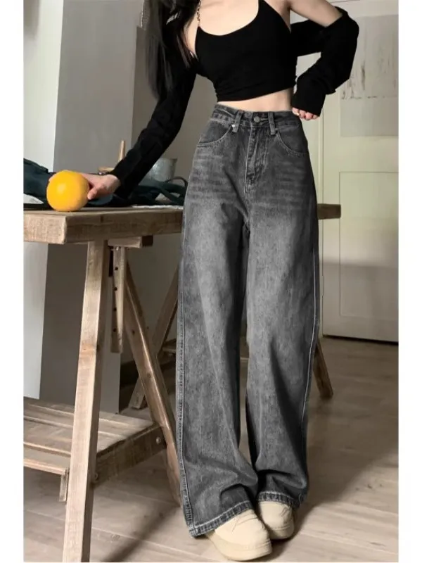 Ретро джинсы прямого кроя для женщин, свободные широкие брюки в пол, новинка весеннего сезона, большие размеры, повседневные, с высокой талией, длинные
Ретро джинсы прямого кроя для женщин, свободные широкие брюки в пол, новинка весеннего сезона, большие размеры, повседневные, с высокой талией, длинные