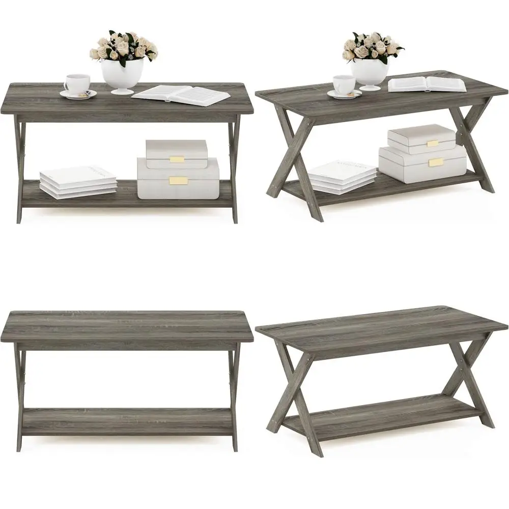 Элегантный журнальный столик с перекрестными элементами, 35,4 x 19,6 x 16 дюймов, серый цвет «французский дуб»
Элегантный журнальный столик с перекрестными элементами, 35,4 x 19,6 x 16 дюймов, серый цвет «французский дуб»