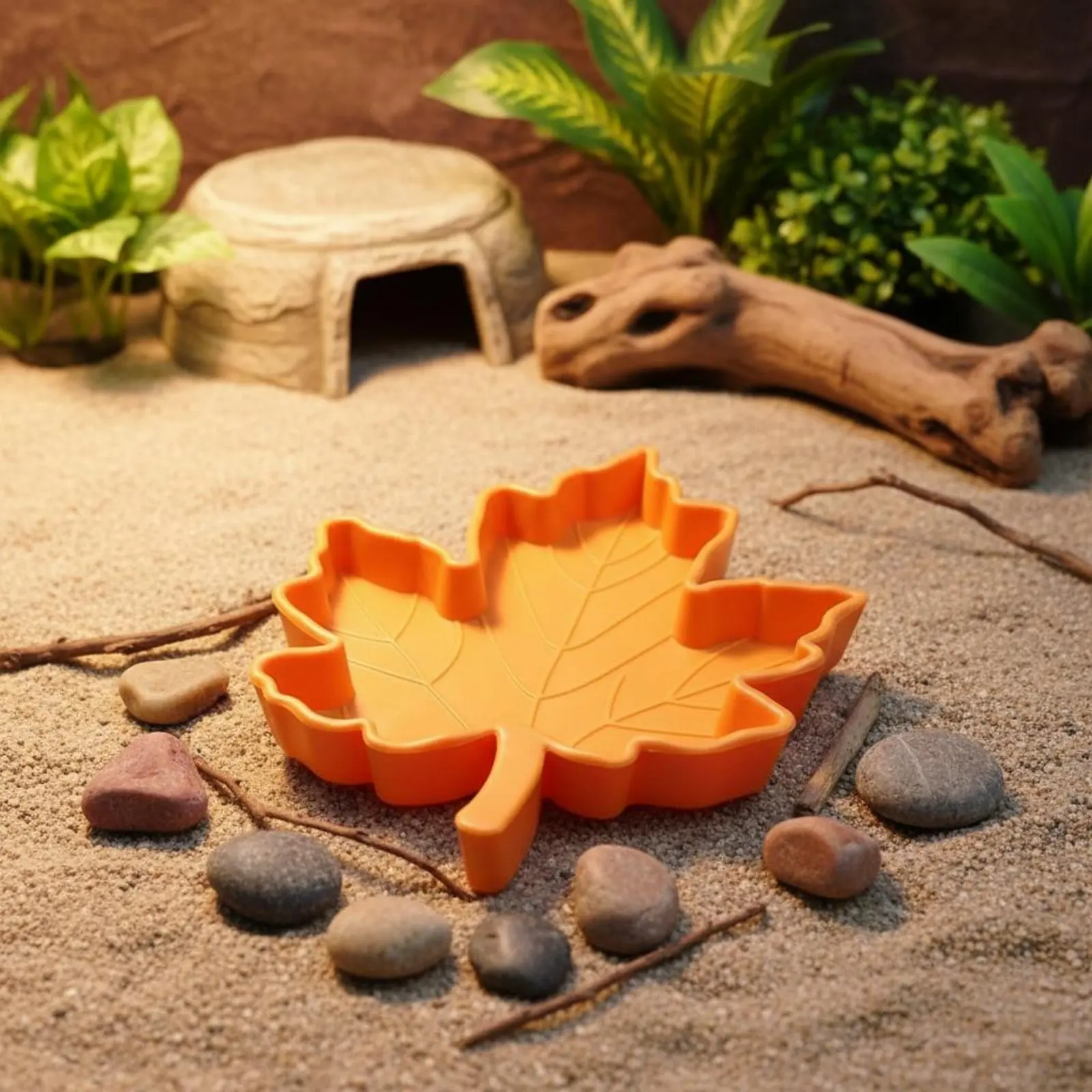 Maple Foliage Pet Bowl Natural Look Foliage Shaped Feeding Bowl Reptile Food Water Dish Easy to Clean Gecko Feeding Tray
Maple Foliage Pet Bowl Natural Look Foliage Shaped Feeding Bowl Reptile Food Water Dish Easy to Clean Gecko Feeding Tray