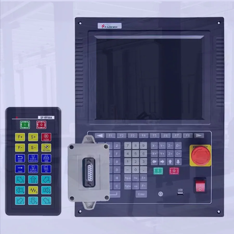 CNC system Stafeng SF2300S flame plasma cutting machine controller 10.4-inch LCD screen remote SF-RF06A
CNC system Stafeng SF2300S flame plasma cutting machine controller 10.4-inch LCD screen remote SF-RF06A