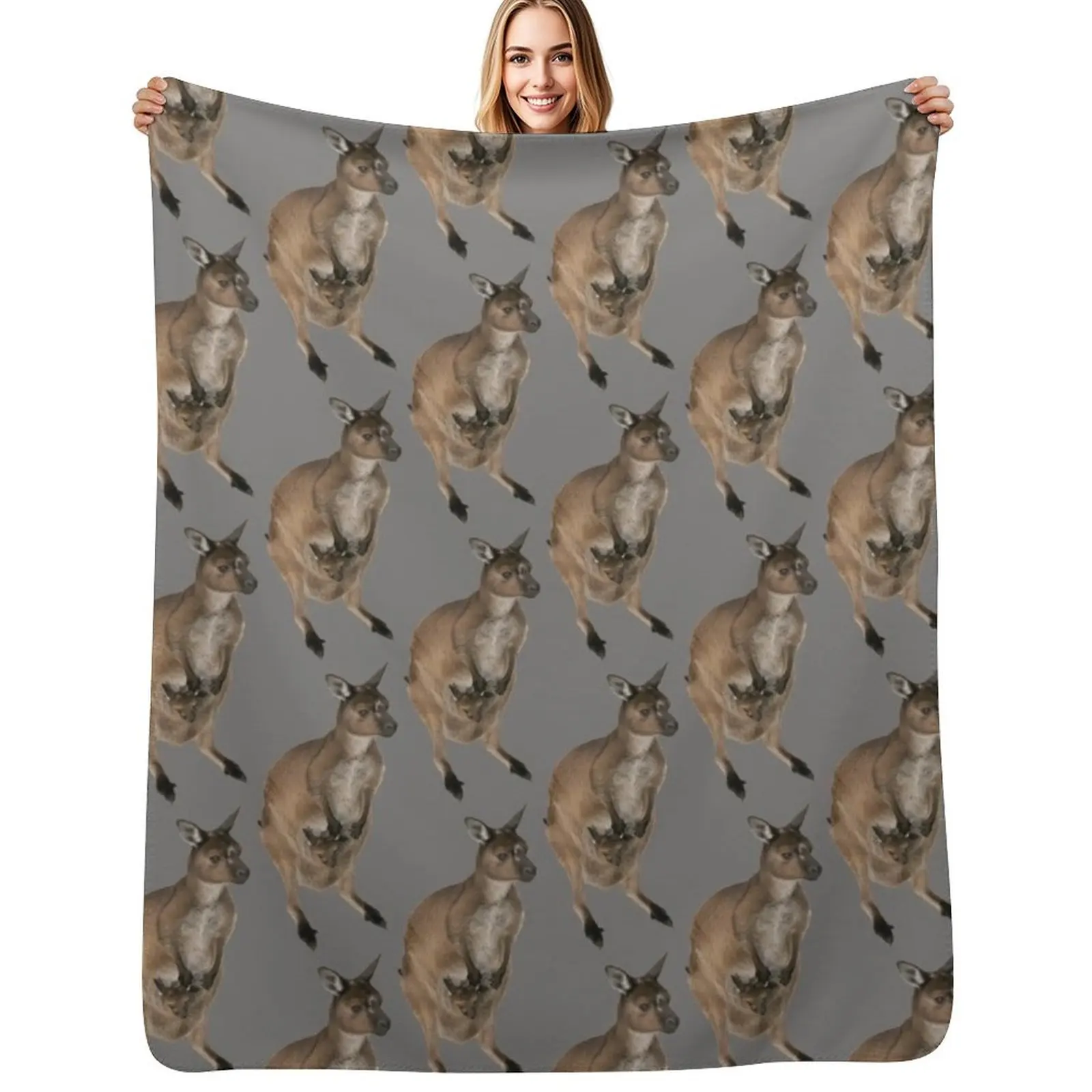 Kangaroo and Joey Throw Blanket Personalized Gift Warm christmas decoration Luxury Brand Blankets
Kangaroo and Joey Throw Blanket Personalized Gift Warm christmas decoration Luxury Brand Blankets