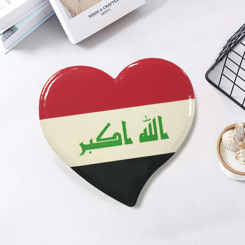 Iraq Heart Flag Hand-Painted Fridge Magnet Personalized Creative Home Decoration Collectible Gift
Iraq Heart Flag Hand-Painted Fridge Magnet Personalized Creative Home Decoration Collectible Gift