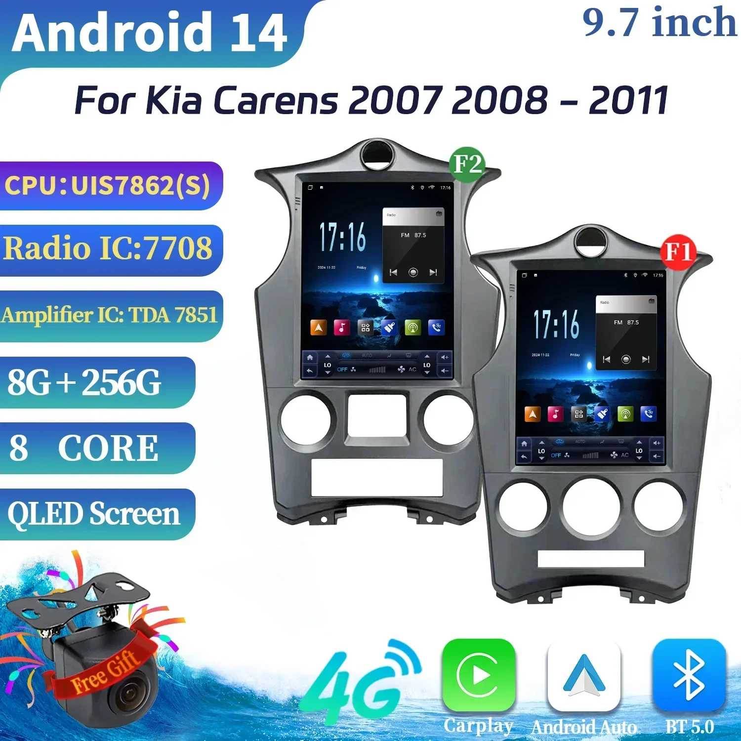 9.7inch For Kia Carens 2007 2008-2011 Car Radio Automotive Multimedia Central Navigation 4G GPS Multimedia CarPlay Android 14
9.7inch For Kia Carens 2007 2008-2011 Car Radio Automotive Multimedia Central Navigation 4G GPS Multimedia CarPlay Android 14