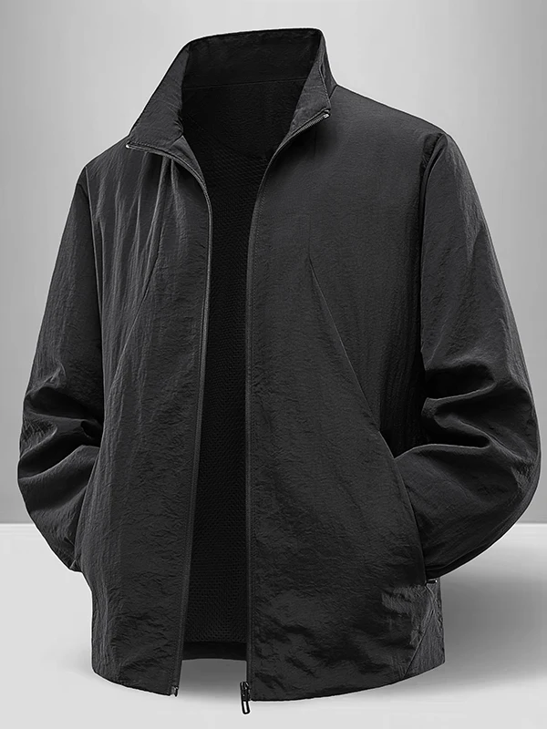 Spring Autumn Outdoor Men's Jaet Lightweight Stand Collar Sports Sle Nylon Fiber Casual Coat Feilema Stand Fit for Mid...
Spring Autumn Outdoor Men's Jaet Lightweight Stand Collar Sports Sle Nylon Fiber Casual Coat Feilema Stand Fit for Mid...