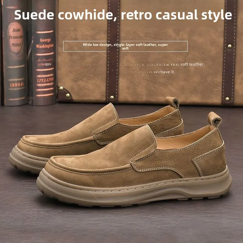 Faionable Autumn Leather Slip-On Thi Bot Retro Casual oes Soft Surface Men's oes round Toe Rubber Outsole
Faionable Autumn Leather Slip-On Thi Bot Retro Casual oes Soft Surface Men's oes round Toe Rubber Outsole