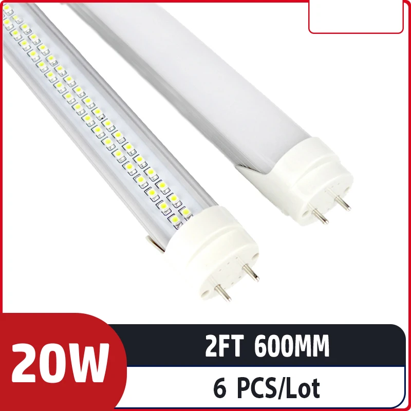 6pcs/lot 2ft 600mm 20w AC85-265V input Led Fluorescent lamp For Home Lighting T8 double row chip board led tube
6pcs/lot 2ft 600mm 20w AC85-265V input Led Fluorescent lamp For Home Lighting T8 double row chip board led tube