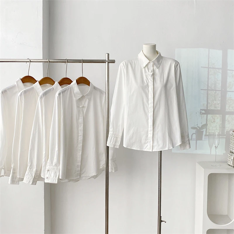 Solid Color White Long Sleeved Shirt 2024 Spring Korean Shirts Single Breasted Loose Casual Blouse Tops For Women
Solid Color White Long Sleeved Shirt 2024 Spring Korean Shirts Single Breasted Loose Casual Blouse Tops For Women