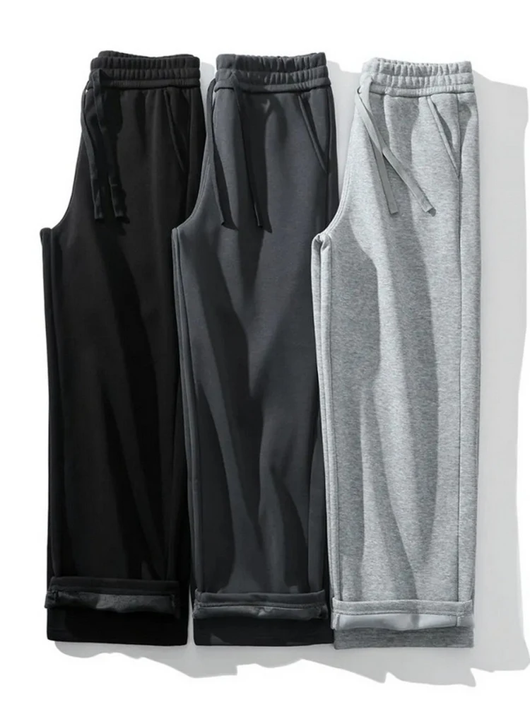 American Style Thickened Fleece Pure Cotton Outdoor Sports Warm Casual Pants Loose Straight Leg Sweatpants Men Winter
American Style Thickened Fleece Pure Cotton Outdoor Sports Warm Casual Pants Loose Straight Leg Sweatpants Men Winter