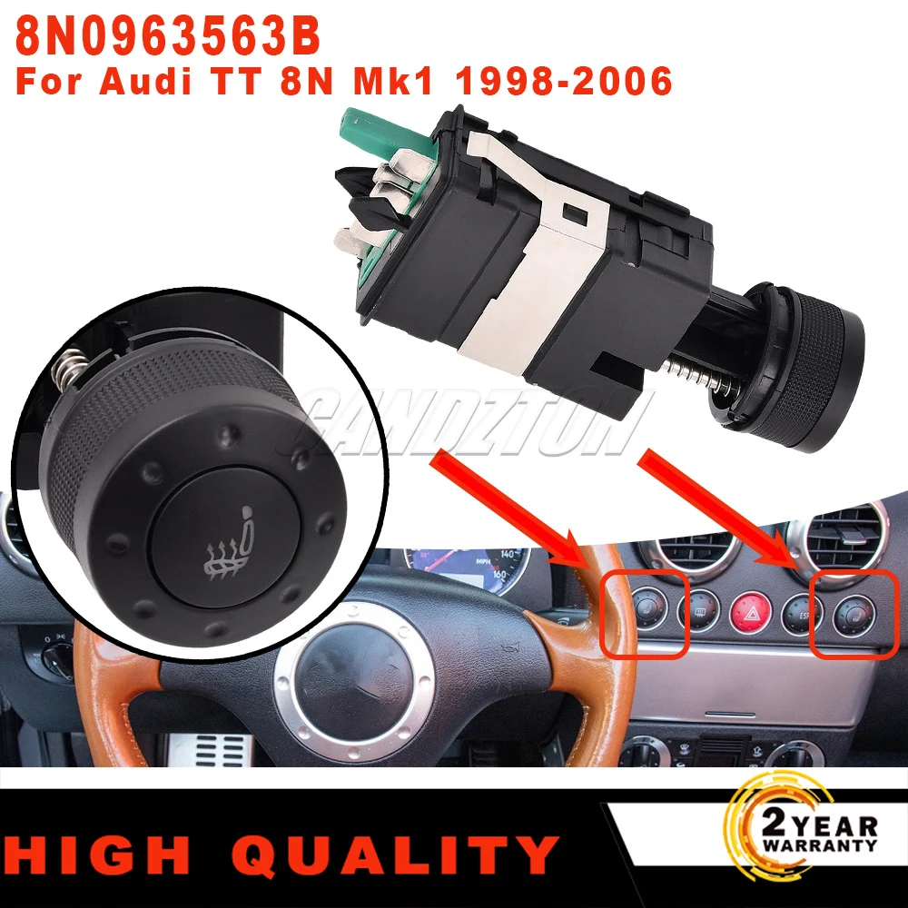1/2Pcs New Front Seat Heater Switch Button 6 Pins ABS 8N0963563B For Audi TT 8N Mk1 1998-2006 Easy Installation car accessories
1/2Pcs New Front Seat Heater Switch Button 6 Pins ABS 8N0963563B For Audi TT 8N Mk1 1998-2006 Easy Installation car accessories
