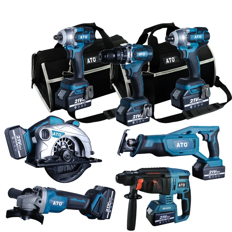 Seven in One Battery Brushless 4.0AH Cordless Impact Drill Wrench Saw Angle Grinder 18v 21v Combo Kit Tools Set
Seven in One Battery Brushless 4.0AH Cordless Impact Drill Wrench Saw Angle Grinder 18v 21v Combo Kit Tools Set