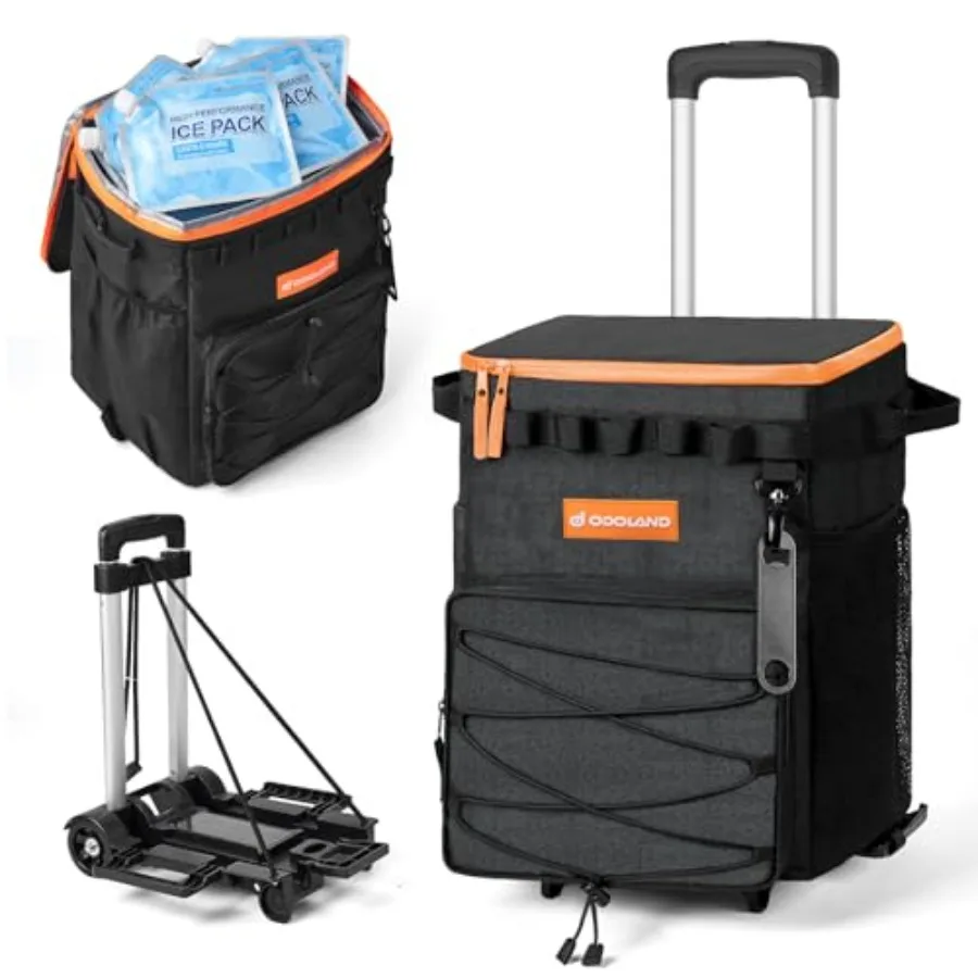 72 Can Rolling Cooler Bag with Wheels and Handle Collapsible Insulated Ice Chest for Beach Camping and Tailgating - Portable Tr
72 Can Rolling Cooler Bag with Wheels and Handle Collapsible Insulated Ice Chest for Beach Camping and Tailgating - Portable Tr