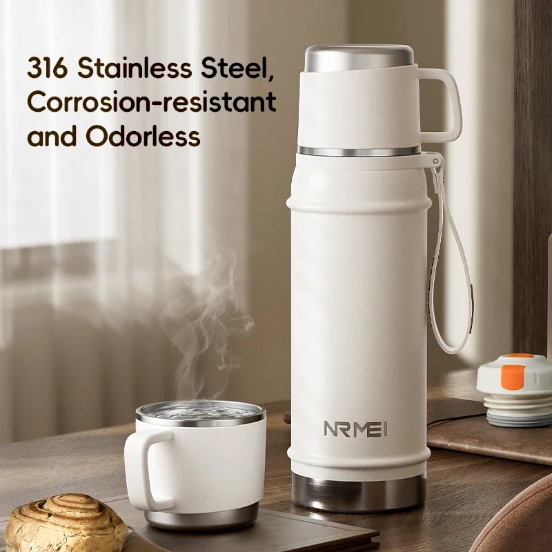 Stainless Steel Thermos Bottle with Tea Filter, Large Capacity Insulated Water Bottle,Color White Thermo Flasks Keep Hot for 12H
Stainless Steel Thermos Bottle with Tea Filter, Large Capacity Insulated Water Bottle,Color White Thermo Flasks Keep Hot for 12H