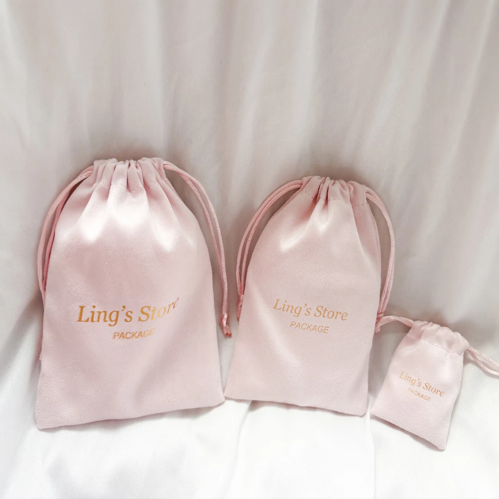 100Pcs Pink Personalized Logo Jewelry Drawstring Bag Velvet Packaging Pouches Chic Wedding Favor Bags Pink Flannel Cosmetic Sack
100Pcs Pink Personalized Logo Jewelry Drawstring Bag Velvet Packaging Pouches Chic Wedding Favor Bags Pink Flannel Cosmetic Sack