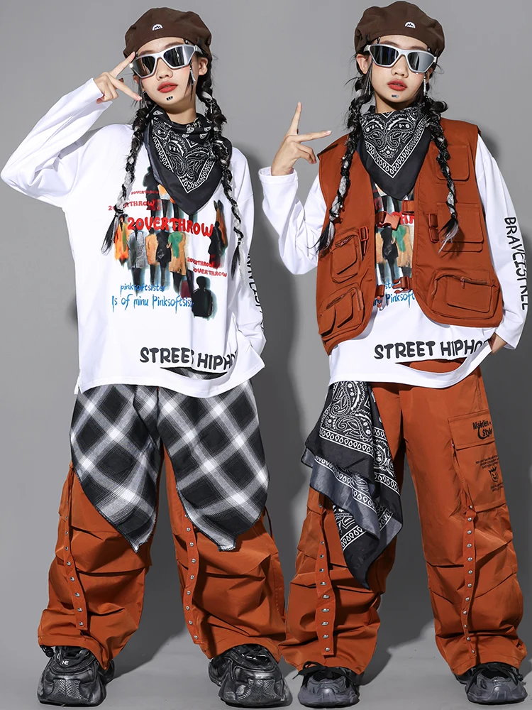Современная танцевальная одежда в стиле хип-хоп, коричневый жилет, брюки-карго, мешковатая уличная одежда, детская одежда в стиле хип-хоп для мальчиков и девочек, BL17825
Современная танцевальная одежда в стиле хип-хоп, коричневый жилет, брюки-карго, мешковатая уличная одежда, детская одежда в стиле хип-хоп для мальчиков и девочек, BL17825
