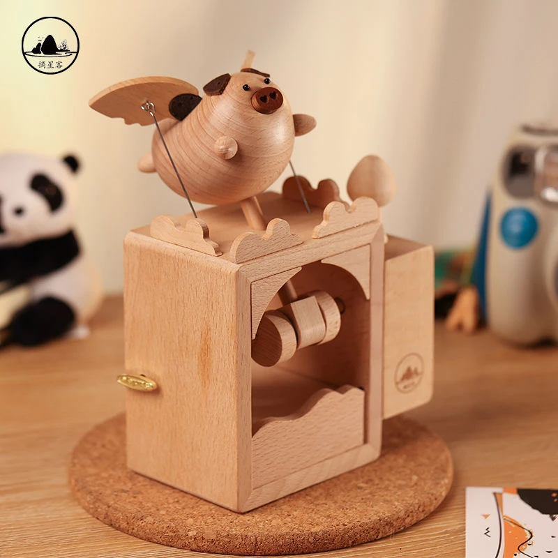 Cute Little Flying Pig Music Box Electric Wooden Handmade High-end Music Box Sky City Birthday Healing Gift
Cute Little Flying Pig Music Box Electric Wooden Handmade High-end Music Box Sky City Birthday Healing Gift
