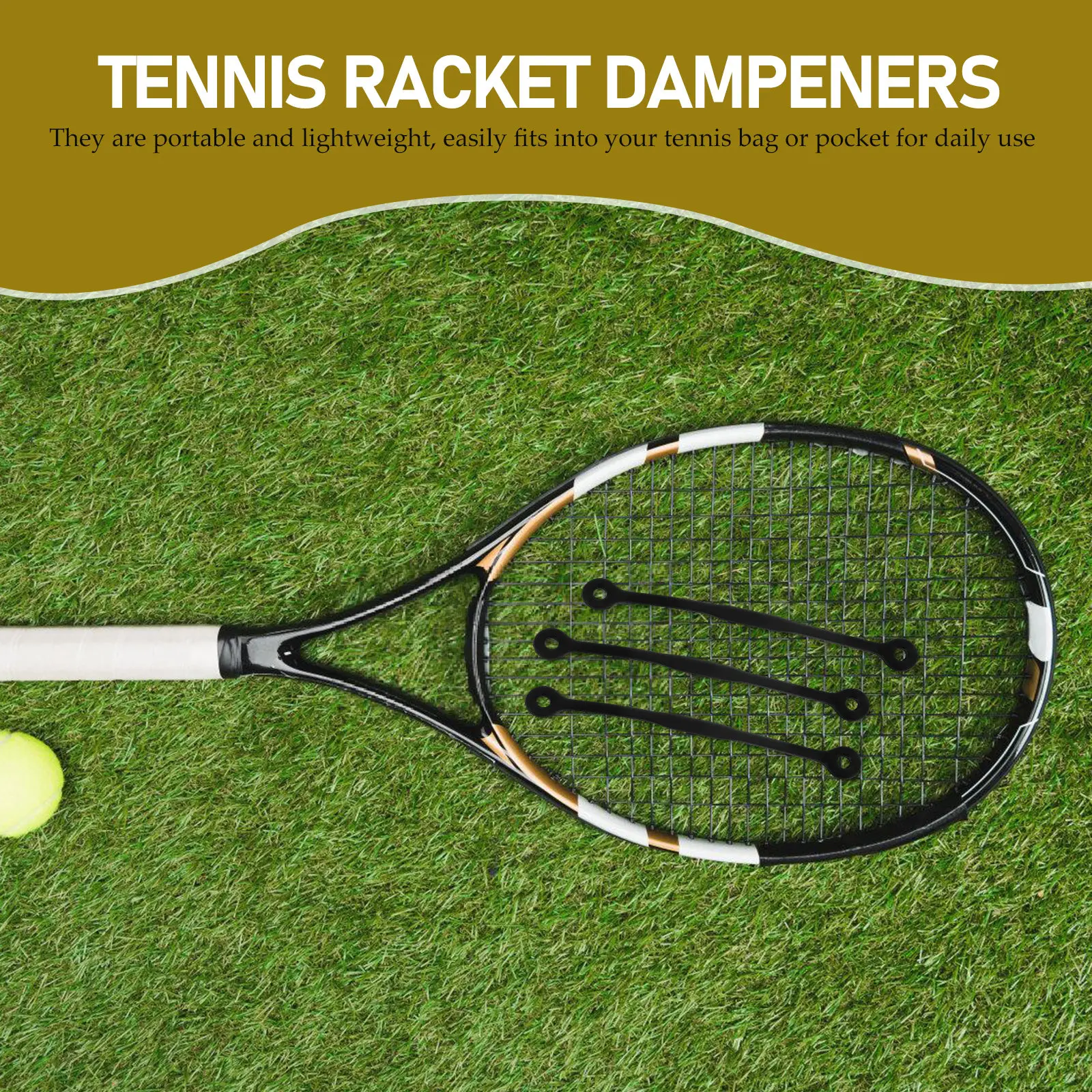 5Pcs Silicone Tennis Dampener for Racket Vibration Reduction Shock Absorption Arm Protection Lightweight Portable Tennis
5Pcs Silicone Tennis Dampener for Racket Vibration Reduction Shock Absorption Arm Protection Lightweight Portable Tennis