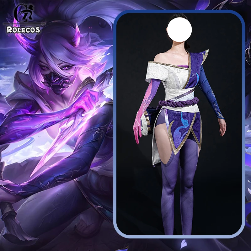 2026 Halloween Carnival Party Role Play Uniform Game LOL Costume Spirit Blossom Akali Cosplay Women Roleplay Purple Suit
2026 Halloween Carnival Party Role Play Uniform Game LOL Costume Spirit Blossom Akali Cosplay Women Roleplay Purple Suit