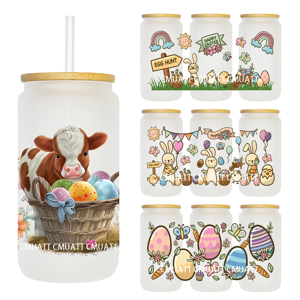 Cute Easter Eggs And Animal 16OZ UV DTF Cup Wrap Transfer Sticker Custom Labels DIY Durable Waterproof Logo For Libbey Glass Can
Cute Easter Eggs And Animal 16OZ UV DTF Cup Wrap Transfer Sticker Custom Labels DIY Durable Waterproof Logo For Libbey Glass Can