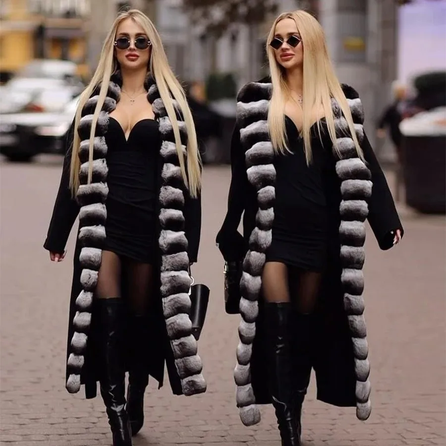 Wool Jacket With Natural Fur For Women Rex Rabbit Fur Coat Winter Warm Long Real Cashmere Coat
Wool Jacket With Natural Fur For Women Rex Rabbit Fur Coat Winter Warm Long Real Cashmere Coat