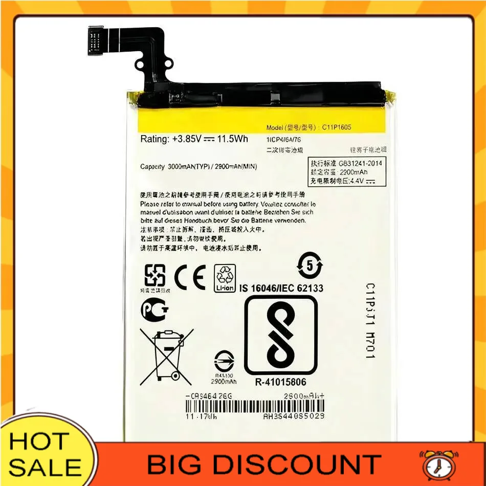 3000Mah Stable For Asus Zenfone 3 ZS550KL 570KL Z01FD Mobile Phone Battery C11P1605
3000Mah Stable For Asus Zenfone 3 ZS550KL 570KL Z01FD Mobile Phone Battery C11P1605