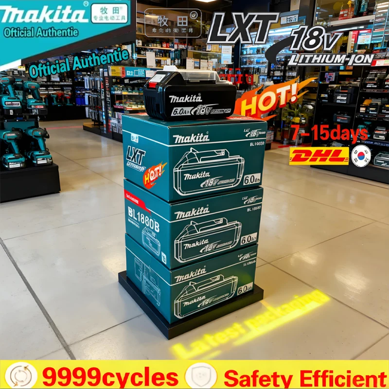 Original Makita BL1860 18V 6AH Battery Power Tool Lithium ionMakita BL1840 BL1850B BL1860B electric tool battery, 18V charger
Original Makita BL1860 18V 6AH Battery Power Tool Lithium ionMakita BL1840 BL1850B BL1860B electric tool battery, 18V charger