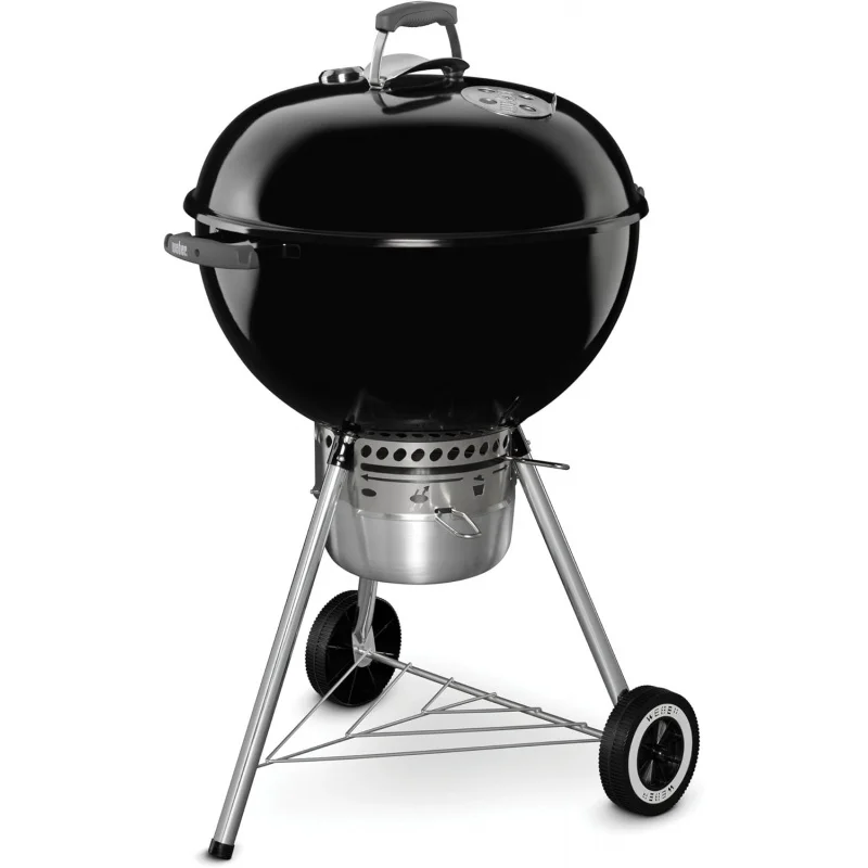 22 Kettle Premium Charcoal Grill, Black, Built-In Thermometer, Heat Control Dampers, One-Cleaning System Out
22 Kettle Premium Charcoal Grill, Black, Built-In Thermometer, Heat Control Dampers, One-Cleaning System Out