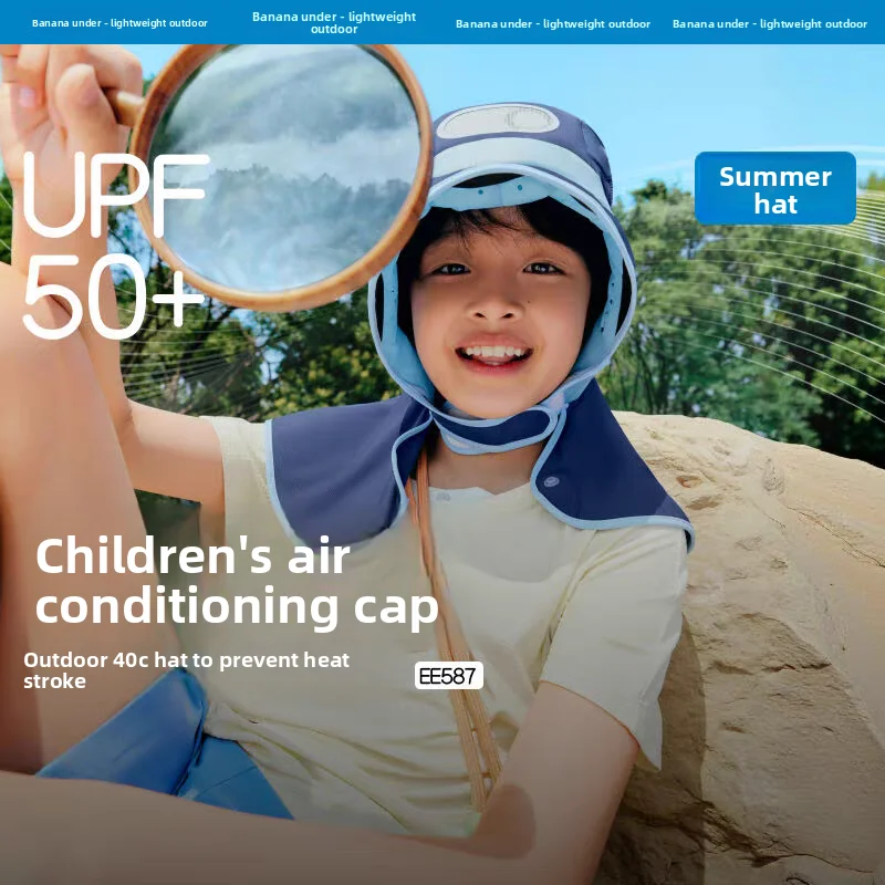 Banana Leaf EE587₂₅ Children's Air Conditioned Sun Hat Lightweight Outdoor Fan Included Unisex Summer Hat with Shawl
Banana Leaf EE587₂₅ Children's Air Conditioned Sun Hat Lightweight Outdoor Fan Included Unisex Summer Hat with Shawl