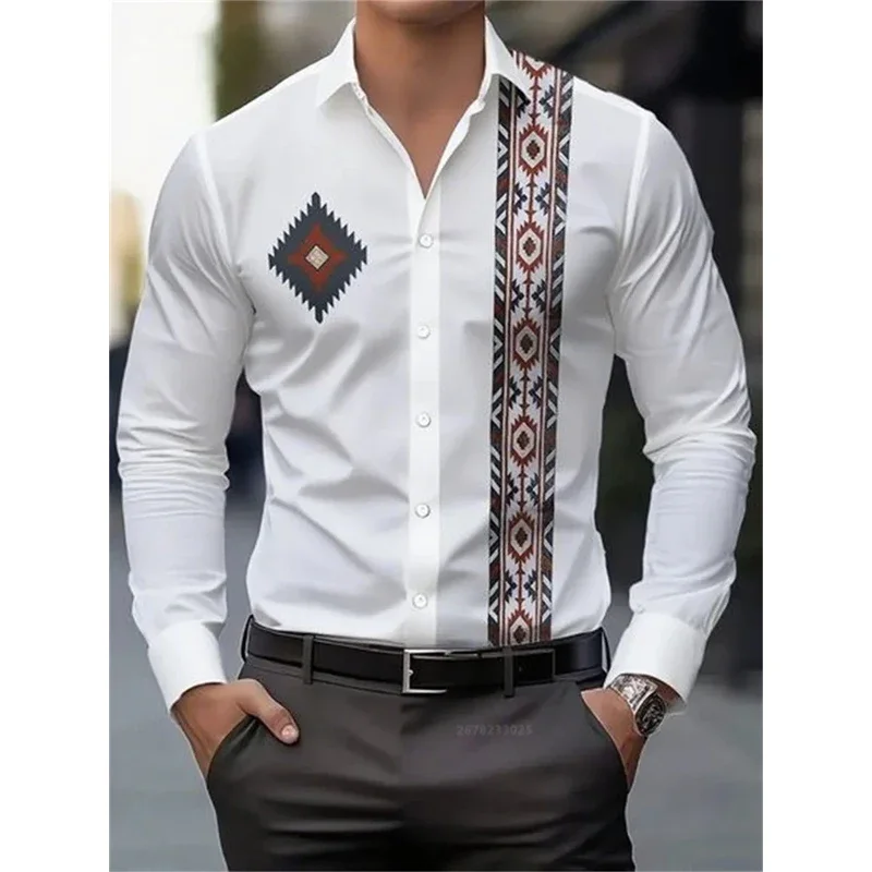 Men's Fashionable Geometric 3D Printed Long Sleeved Casual Business Collar Shirt
Men's Fashionable Geometric 3D Printed Long Sleeved Casual Business Collar Shirt