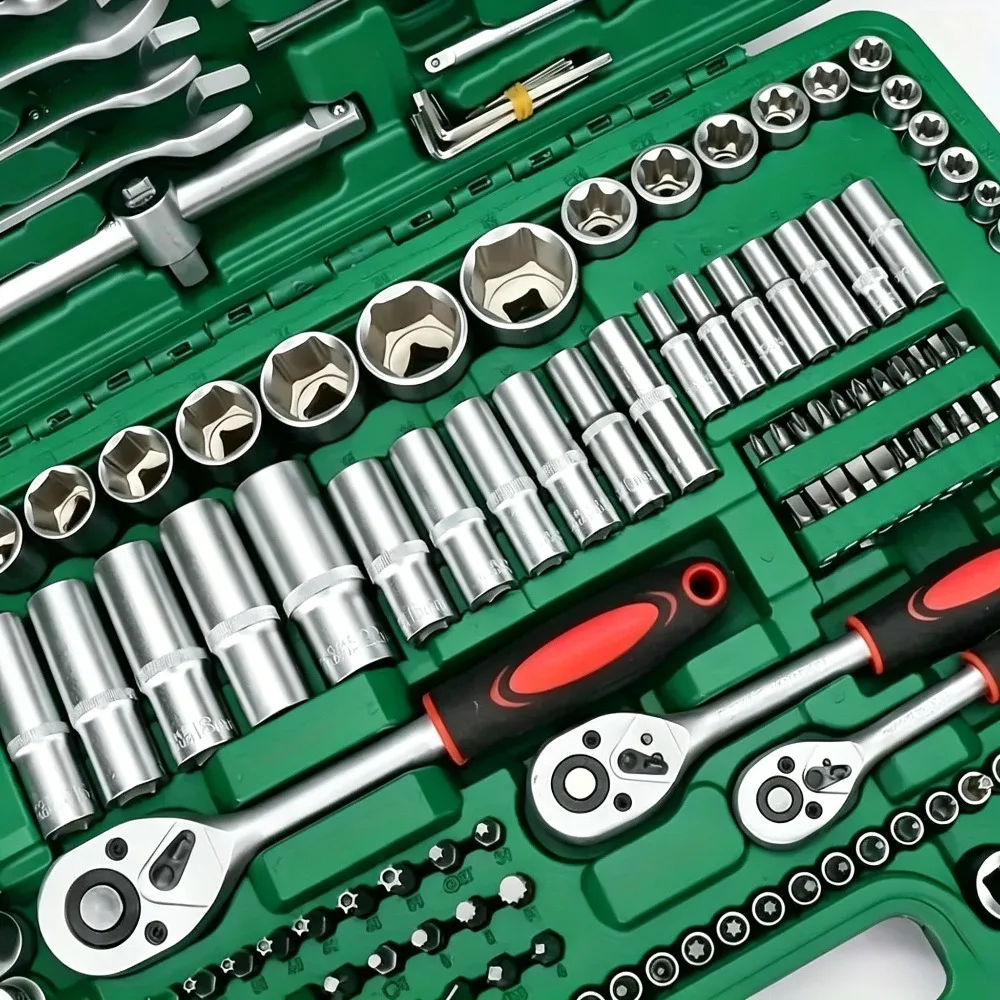 46-piece Set of Steam Engine Motorcycle Maintenance Ratchet and Socket Wrench Set - Specially Designed for Auto Repair Tool Box
46-piece Set of Steam Engine Motorcycle Maintenance Ratchet and Socket Wrench Set - Specially Designed for Auto Repair Tool Box
