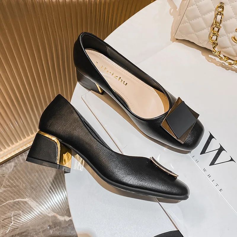 2022 New Party Shoes Elegant Square Toe Chunky High Heels 5cm Ladies Fashion Shoes Comfortable Evening Shoes Bridal Footwear
2022 New Party Shoes Elegant Square Toe Chunky High Heels 5cm Ladies Fashion Shoes Comfortable Evening Shoes Bridal Footwear