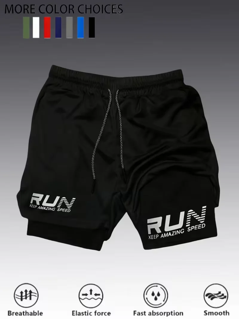 Men's fashionable sports shorts quick drying 2-in-1 multifunctional fitness pants suitable for casual fashion outdoor gym summer
Men's fashionable sports shorts quick drying 2-in-1 multifunctional fitness pants suitable for casual fashion outdoor gym summer