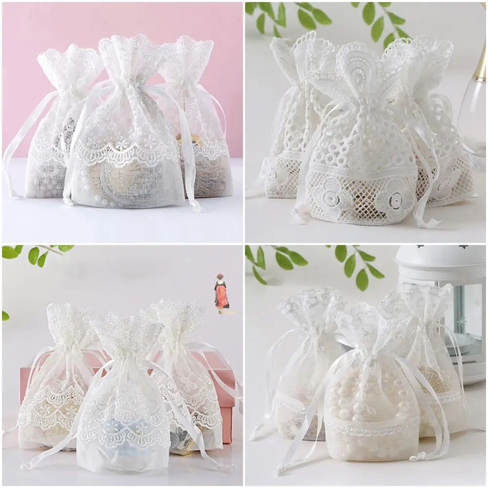 Reusable White Gift Bag Gauze Packing Storage Bag Festival Favor Lace Sachet Party Supply
Reusable White Gift Bag Gauze Packing Storage Bag Festival Favor Lace Sachet Party Supply