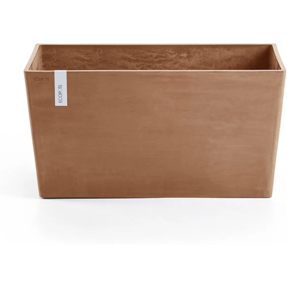 Ecopots Paris Durable Modern Rectangular Indoor/Outdoor Recycled-Based Composite Flower Planter, Terracotta Color, 23.5"
Ecopots Paris Durable Modern Rectangular Indoor/Outdoor Recycled-Based Composite Flower Planter, Terracotta Color, 23.5"