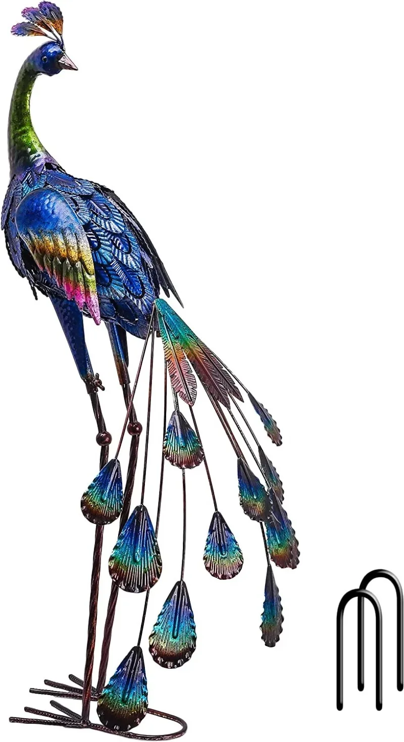 Large Peacock Decor Garden Statue for Outdoor Sturdy Metal Yard Art for Garden Decor Tall Blue Lawn Ornament for Mother's Day
Large Peacock Decor Garden Statue for Outdoor Sturdy Metal Yard Art for Garden Decor Tall Blue Lawn Ornament for Mother's Day