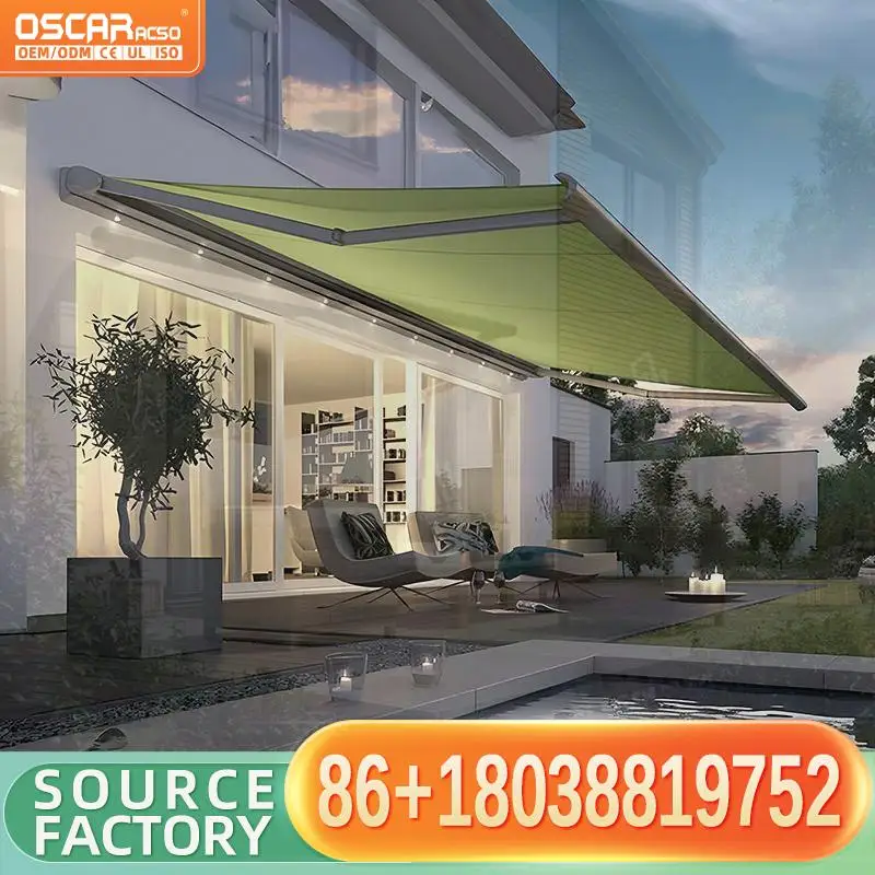 Motorized Electric Full Cassette Aluminum Retractable Outdoor Patio Awning 7m Projection for Balcony Rain Canopy Retractable Awn
Motorized Electric Full Cassette Aluminum Retractable Outdoor Patio Awning 7m Projection for Balcony Rain Canopy Retractable Awn