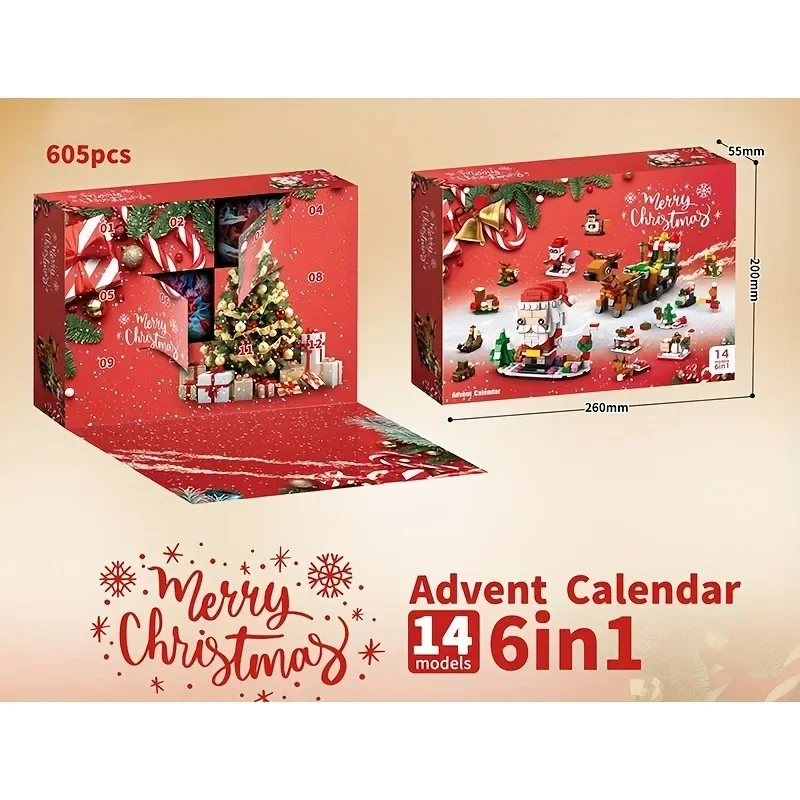 24 года, Рождественский строительный блок, игрушка, слепая коробка, набор, Рождественский адвент-календарь, кирпичи, сделай сам, развивающие игрушки, комплект, подарок для детей и взрослых
24 года, Рождественский строительный блок, игрушка, слепая коробка, набор, Рождественский адвент-календарь, кирпичи, сделай сам, развивающие игрушки, комплект, подарок для детей и взрослых