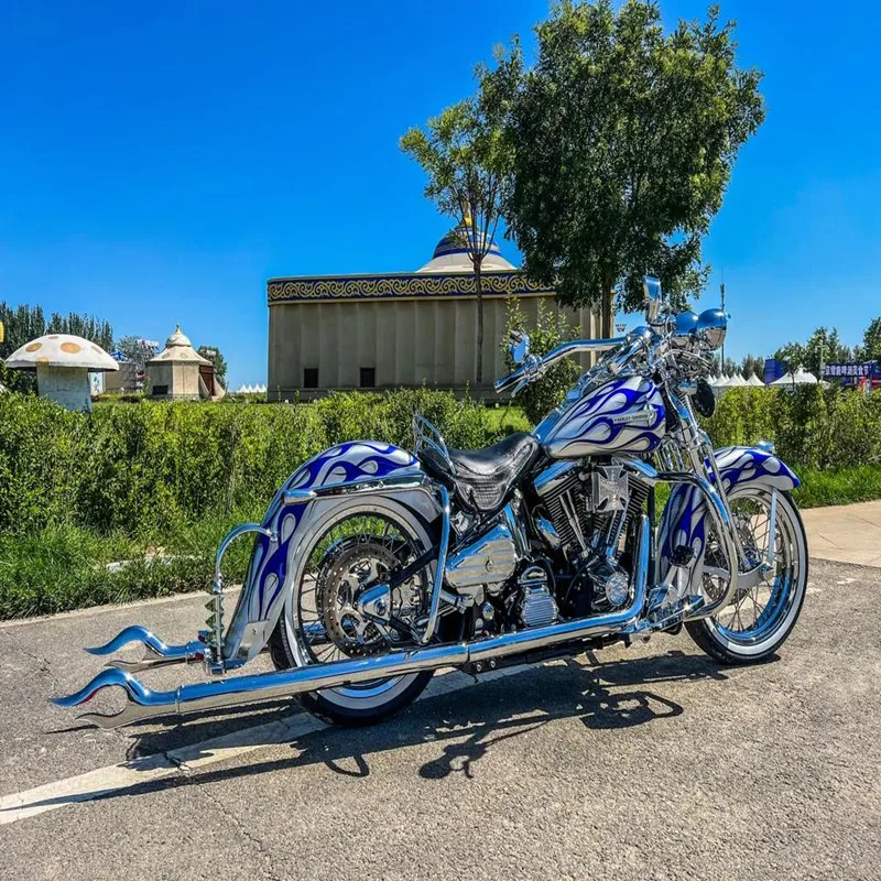 Motorcycle Flame Dual Exhaust System Muffler Exhaust Pipe For Harley Softail Classic Heritage Fat Boy Silm Deluxe 1997-2017
Motorcycle Flame Dual Exhaust System Muffler Exhaust Pipe For Harley Softail Classic Heritage Fat Boy Silm Deluxe 1997-2017