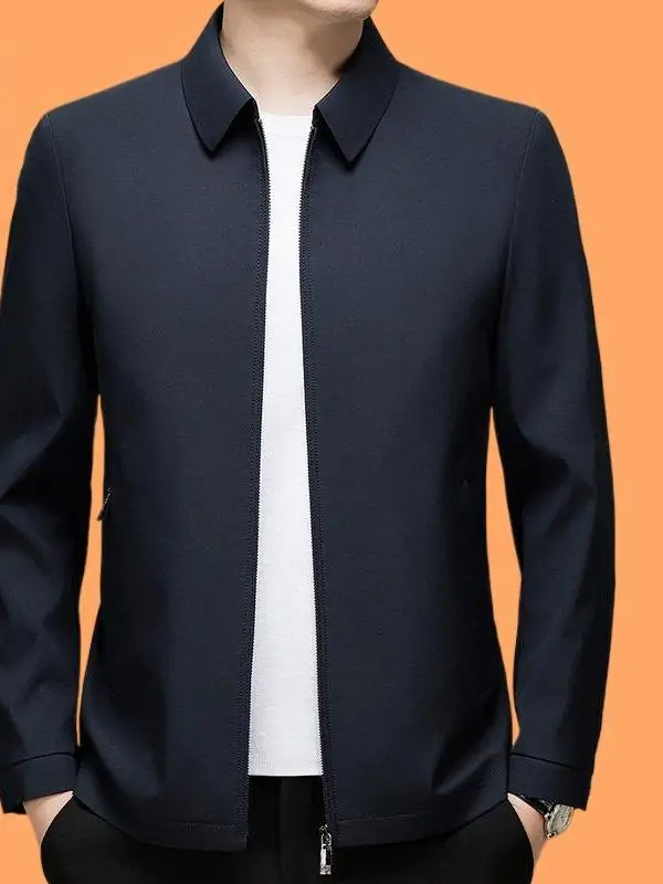 Spring Autumn Men's Busin Casual Silk Netie Jaet Thin Outerwear Dad Sle No Ironing Top Polyester Fabric Long Sve
Spring Autumn Men's Busin Casual Silk Netie Jaet Thin Outerwear Dad Sle No Ironing Top Polyester Fabric Long Sve