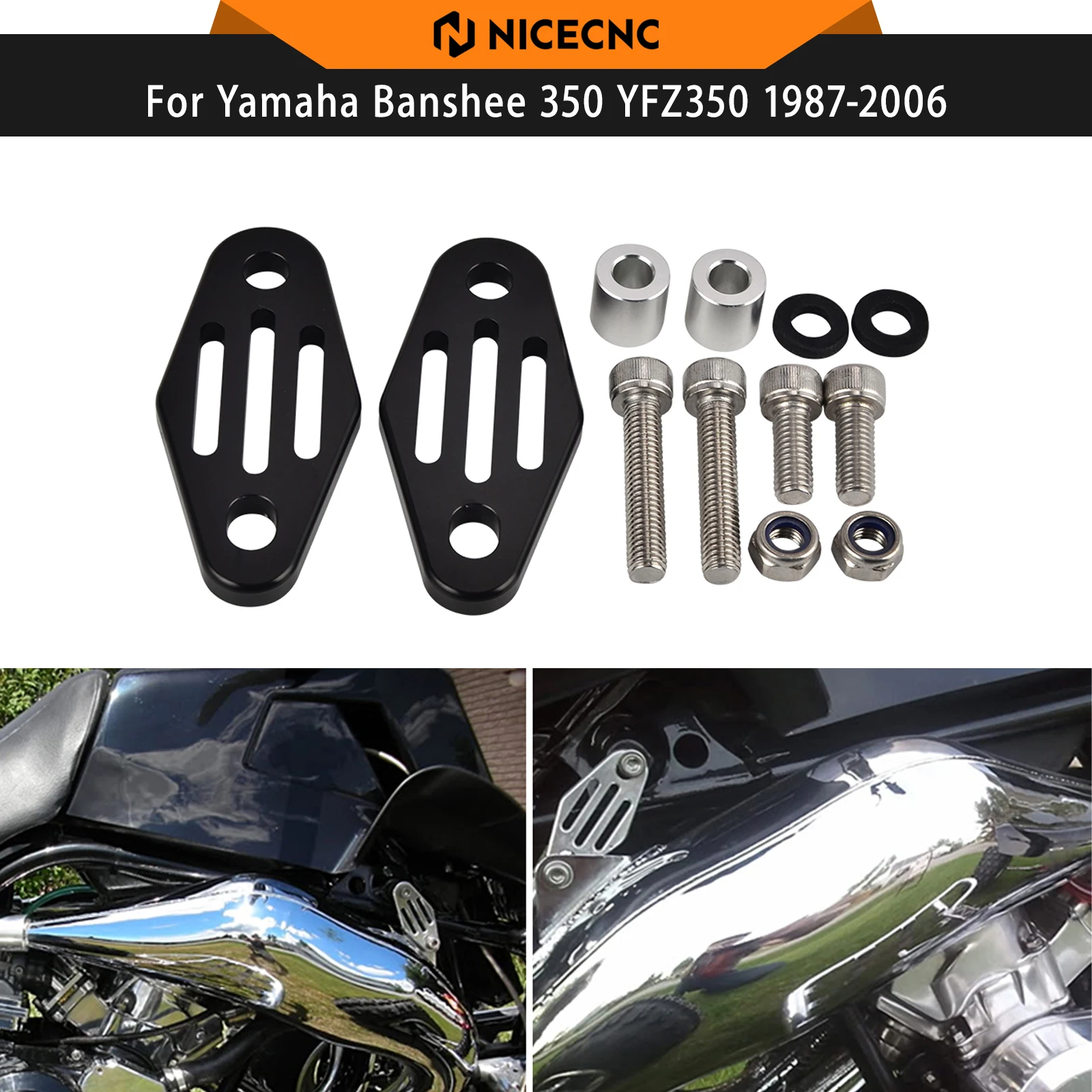 NICECNC Muffler Exhaust Pipe Hangers Mounts For Yamaha Banshee 350 YFZ350 SP SE LE 1987-2006 ATV Accessories 6061-T6 Aluminum
NICECNC Muffler Exhaust Pipe Hangers Mounts For Yamaha Banshee 350 YFZ350 SP SE LE 1987-2006 ATV Accessories 6061-T6 Aluminum