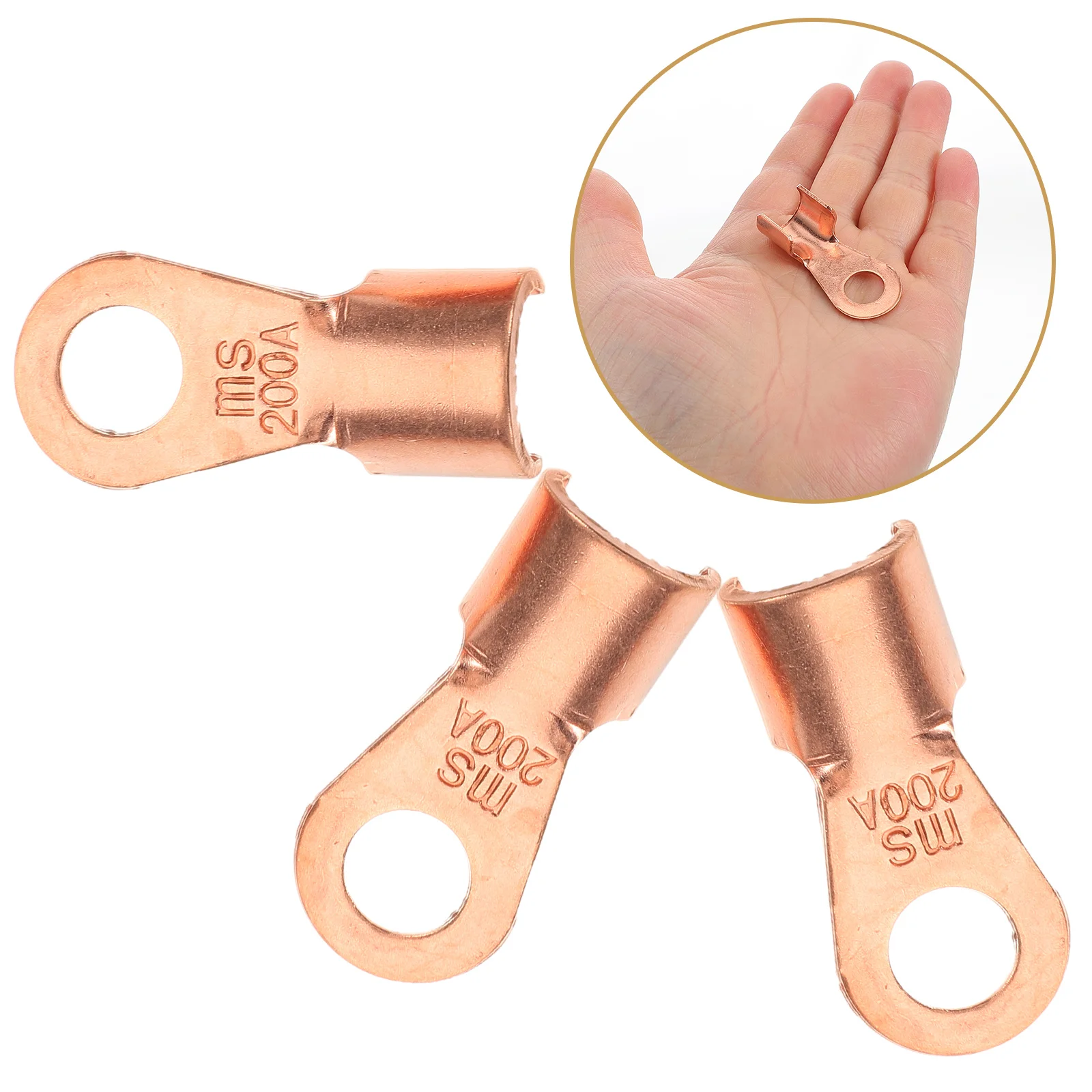 6pcs Copper Nose Joint Crimp Butt Connectors Wire Terminals Lug Cable Ends Bolt Hole Electric Conductivity Durable
6pcs Copper Nose Joint Crimp Butt Connectors Wire Terminals Lug Cable Ends Bolt Hole Electric Conductivity Durable
