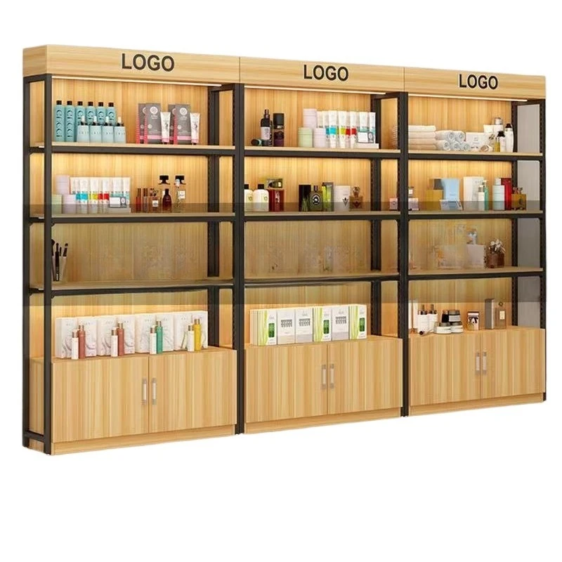 Display cabinet Adjustable floor height shelf Multi-layer cosmetic sample display rack Product adjustable 
Display cabinet Adjustable floor height shelf Multi-layer cosmetic sample display rack Product adjustable