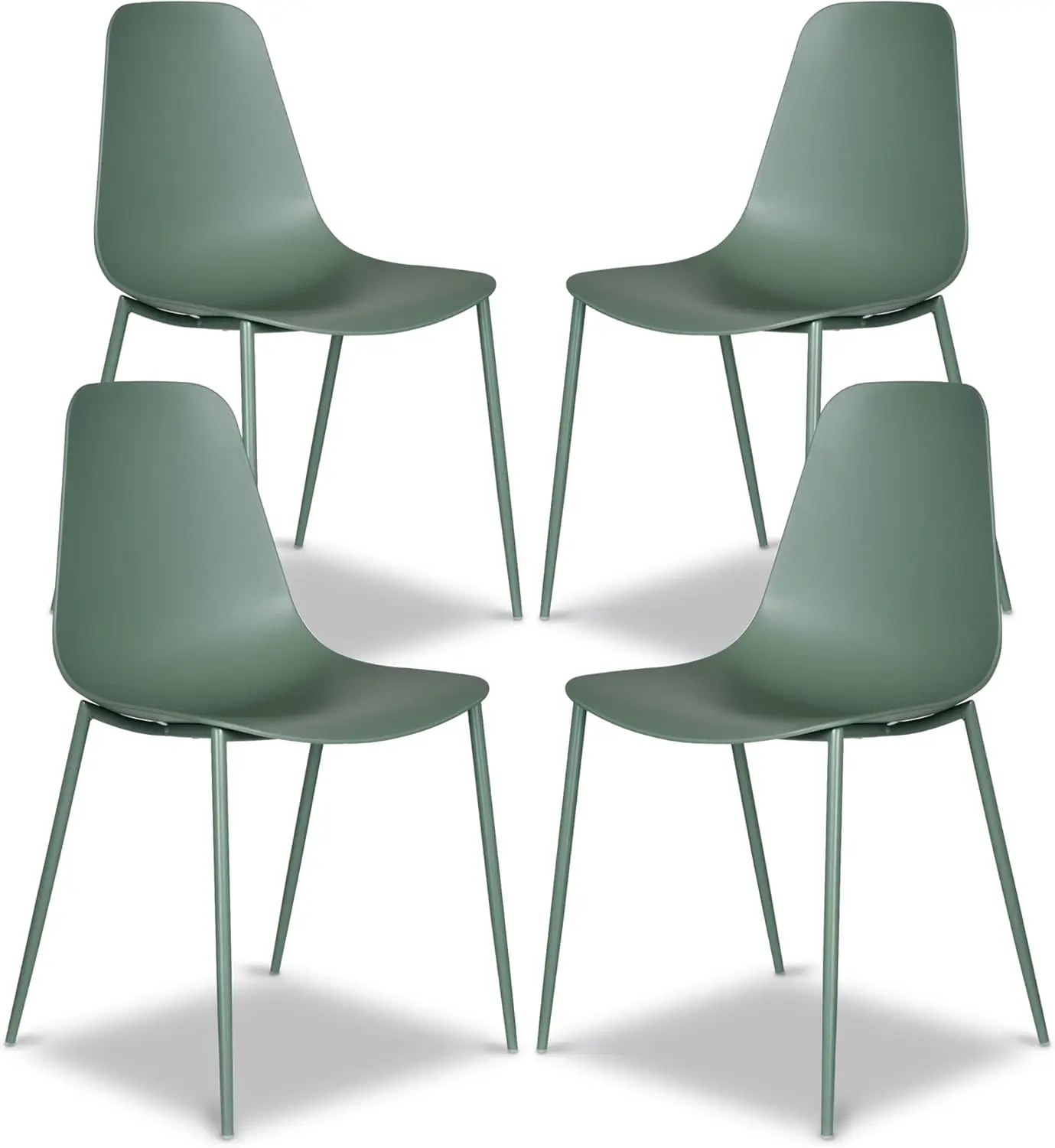 POLY & BARK Isla Modern Kitchen Chairs Set Of 4 - Plastic Dining Chair With Metal Legs - Quick Assembly Simple Cafe Chairs
POLY & BARK Isla Modern Kitchen Chairs Set Of 4 - Plastic Dining Chair With Metal Legs - Quick Assembly Simple Cafe Chairs