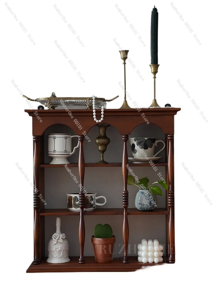 Mid-Ancient Solid Wood Cup Holder round Arch Vintage Coffee Cup Holder Display Storage Wall Hanging Decorative Shelf
Mid-Ancient Solid Wood Cup Holder round Arch Vintage Coffee Cup Holder Display Storage Wall Hanging Decorative Shelf