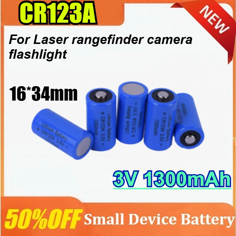 3V 1300mAh Battery CR123A Batteries Non-Rechargeable Battery for Digital Camera Wireless Mouse Calculator Disposable battery
3V 1300mAh Battery CR123A Batteries Non-Rechargeable Battery for Digital Camera Wireless Mouse Calculator Disposable battery