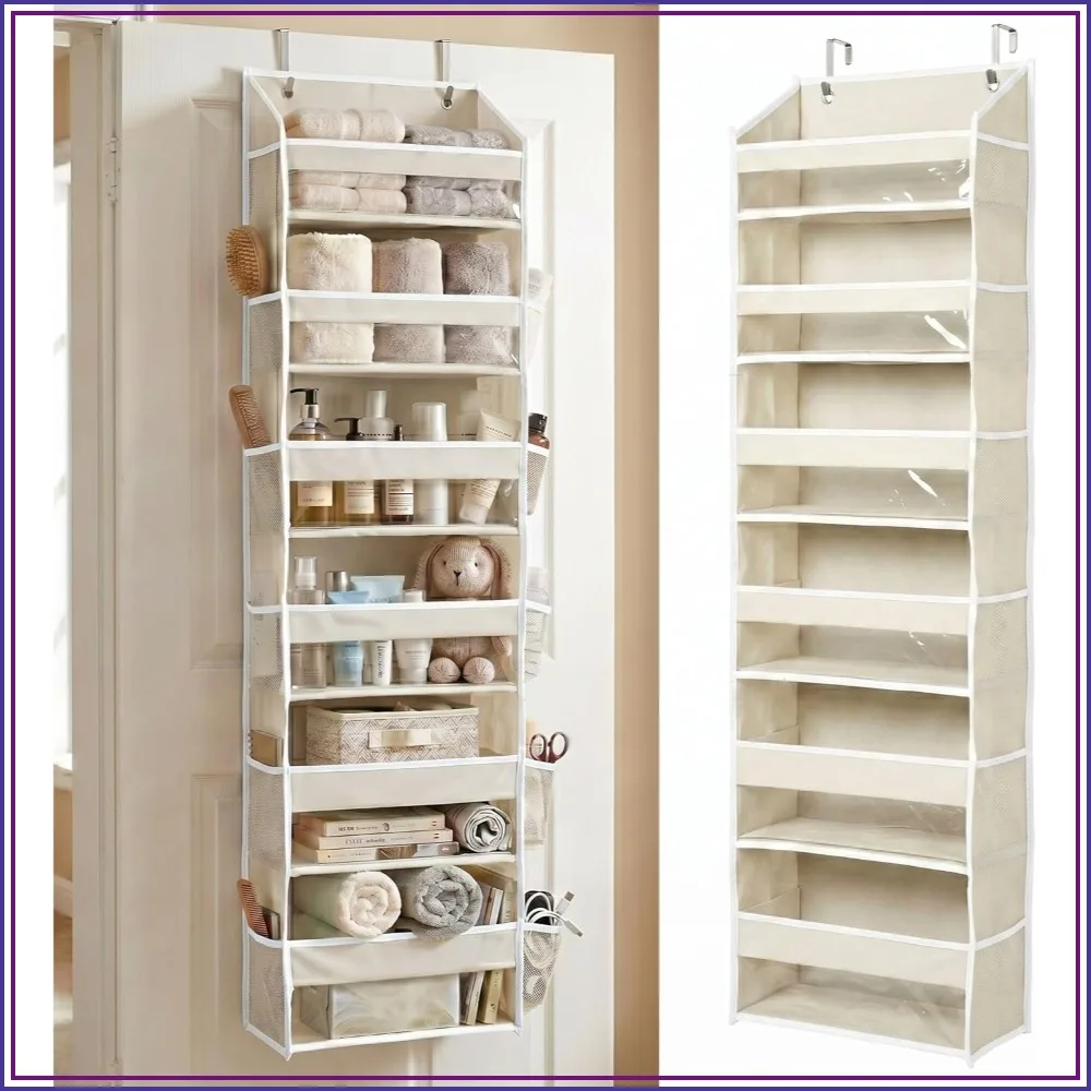 6-Tier Over Door Organizer, 100D Thick Holds 50lbs, 12 Mesh Pockets, Ivory
6-Tier Over Door Organizer, 100D Thick Holds 50lbs, 12 Mesh Pockets, Ivory