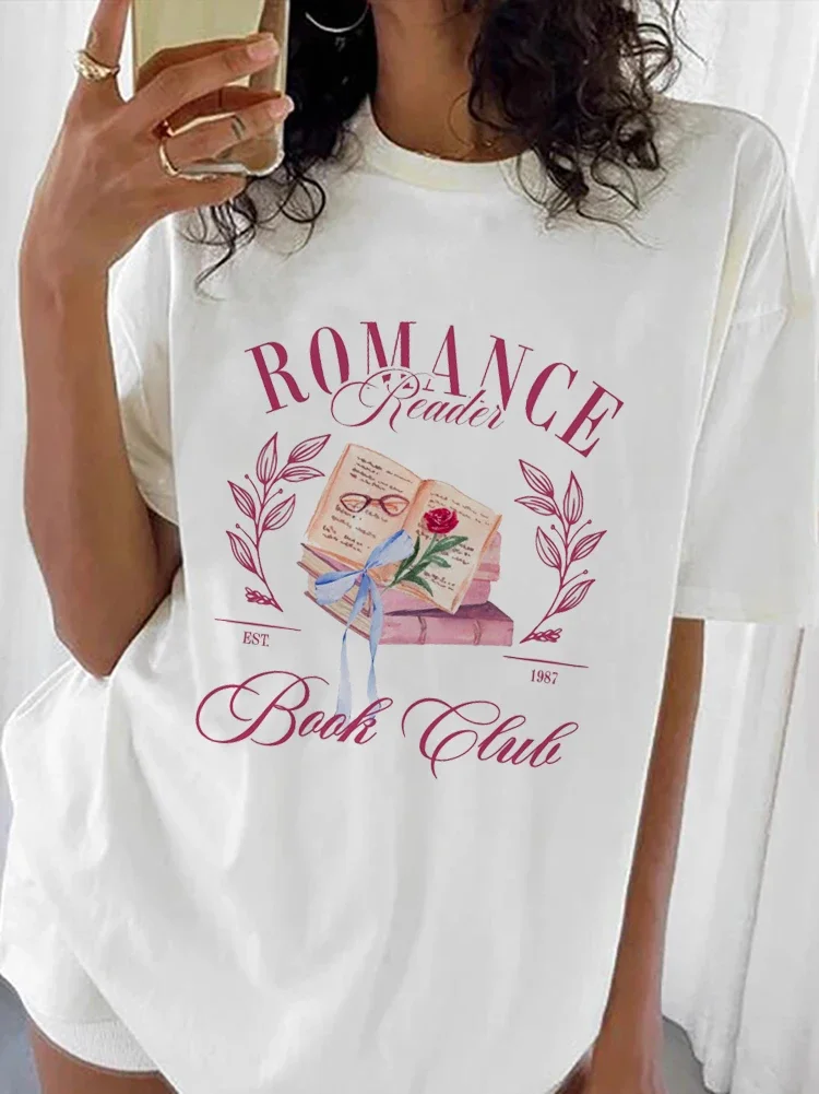 Fashion Aesthetics T-Shirt Printed Book Club Pattern Top Short Sleeved Women's Casual Style Printed Summer O-Neck Style T-Shirt.
Fashion Aesthetics T-Shirt Printed Book Club Pattern Top Short Sleeved Women's Casual Style Printed Summer O-Neck Style T-Shirt.