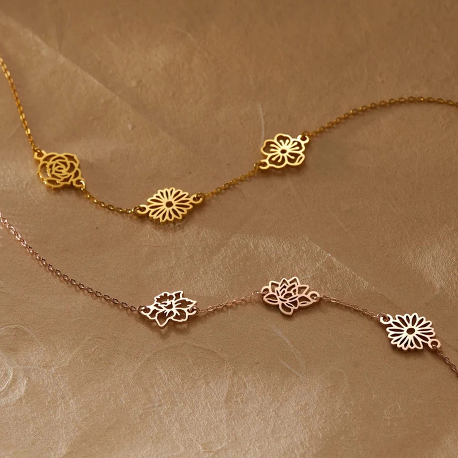 Custom Birth Month Flower Bracelet for Women Gold Stainless Steel Jewelry Personalise Snowdrop Daisy Rose Bracelet Birthday Gift
Custom Birth Month Flower Bracelet for Women Gold Stainless Steel Jewelry Personalise Snowdrop Daisy Rose Bracelet Birthday Gift