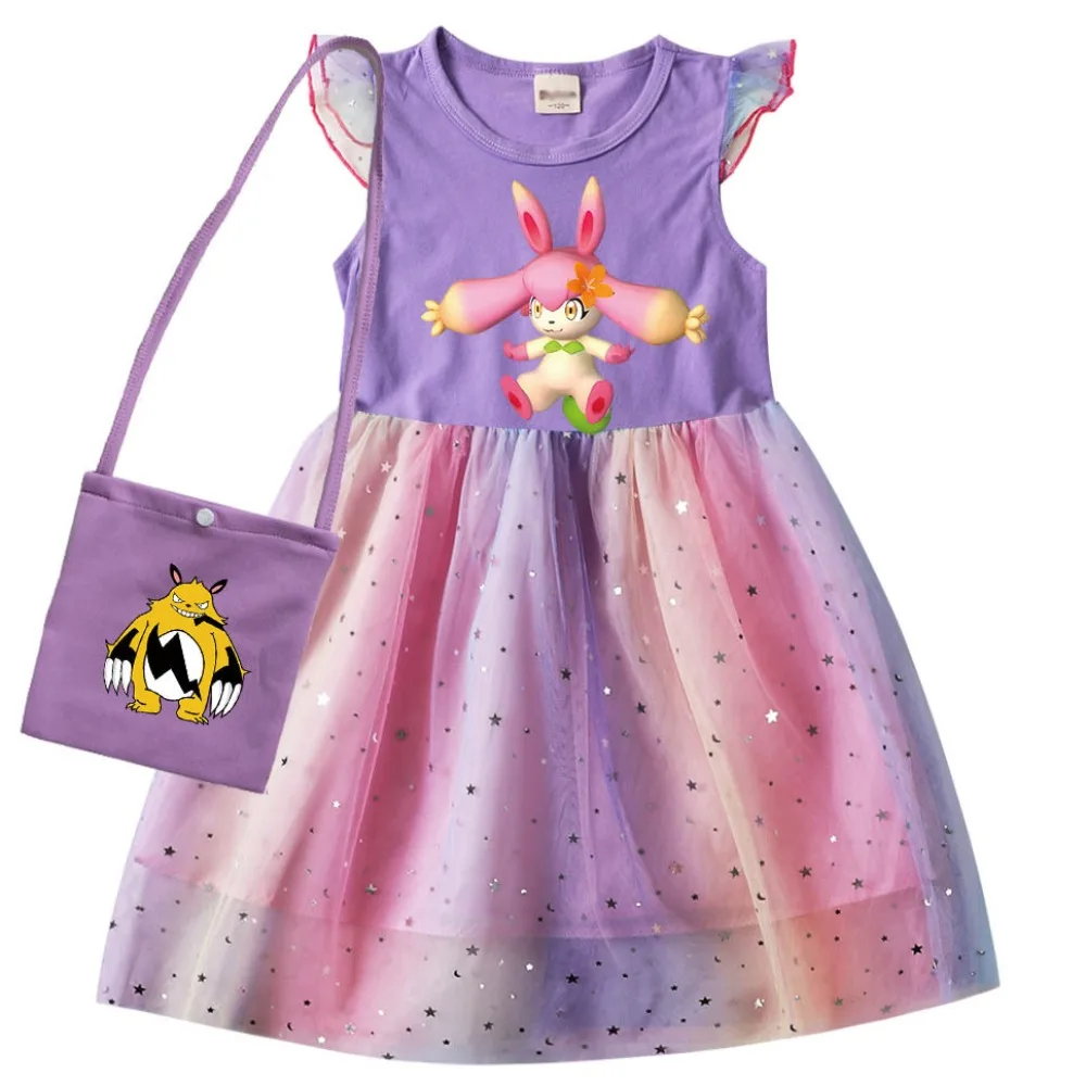 2024 Game Palworld Dress Kids Cartoon Short Sleeve Mesh Casual Dresses Toddler Girls Elegant Princess Vestidos Baby Girl Clothes
2024 Game Palworld Dress Kids Cartoon Short Sleeve Mesh Casual Dresses Toddler Girls Elegant Princess Vestidos Baby Girl Clothes