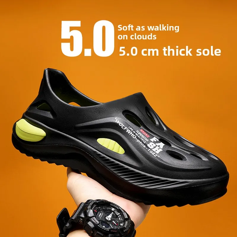 Men's Summer Outdoor Slippers Full Coverage Hole Hole Driving Beach Sandals Soft Bottom Anti-Slip Slip-On EVA Breathable
Men's Summer Outdoor Slippers Full Coverage Hole Hole Driving Beach Sandals Soft Bottom Anti-Slip Slip-On EVA Breathable