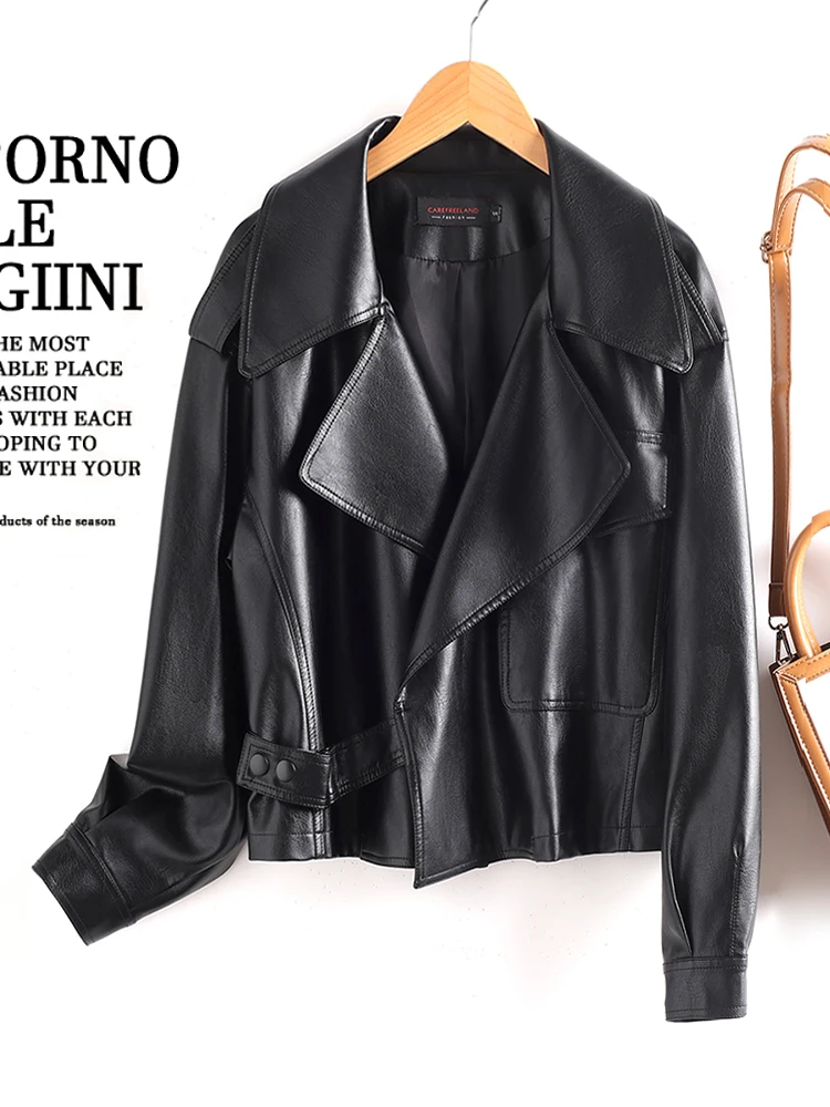 Женская кожаная куртка Ning из натуральной овчины, укороченная, свободного кроя, в мотоциклетном стиле, осень-зима 2025, новинка
Женская кожаная куртка Ning из натуральной овчины, укороченная, свободного кроя, в мотоциклетном стиле, осень-зима 2025, новинка